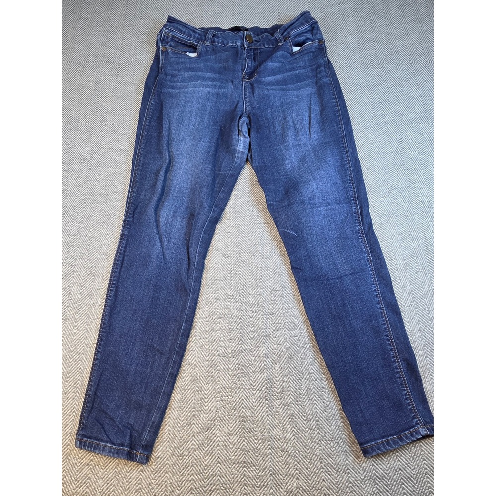 1822 Denim Womens Size 31 Dark Wash Skinny Jeans Blue Stretch Mid Rise Pant